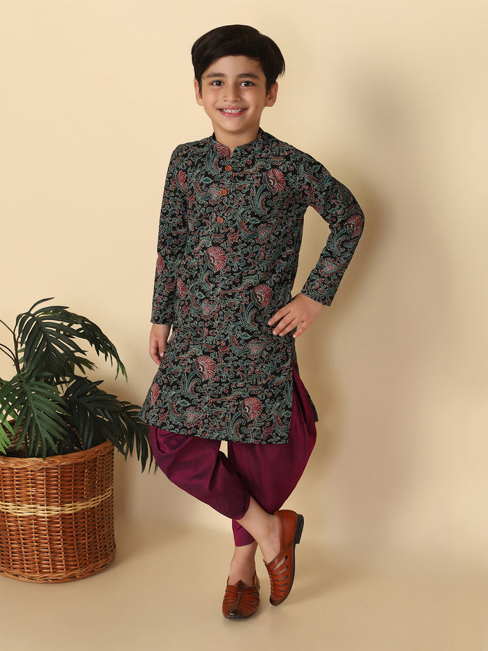 Boy's Margenta Dhoti