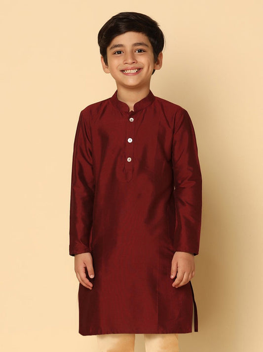 Boy's Maroon Kurta