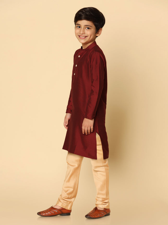 Boy's Maroon Kurta