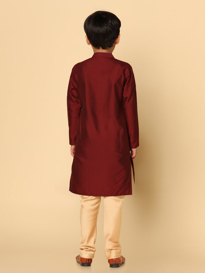 Boy's Maroon Kurta