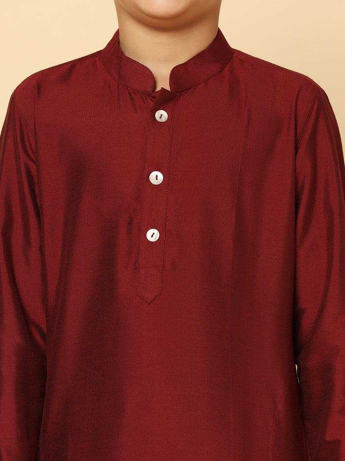 Boy's Maroon Kurta
