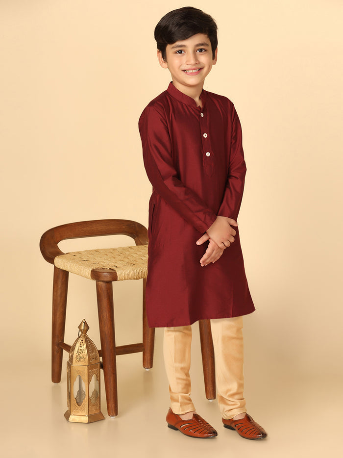 Boy's Maroon Kurta