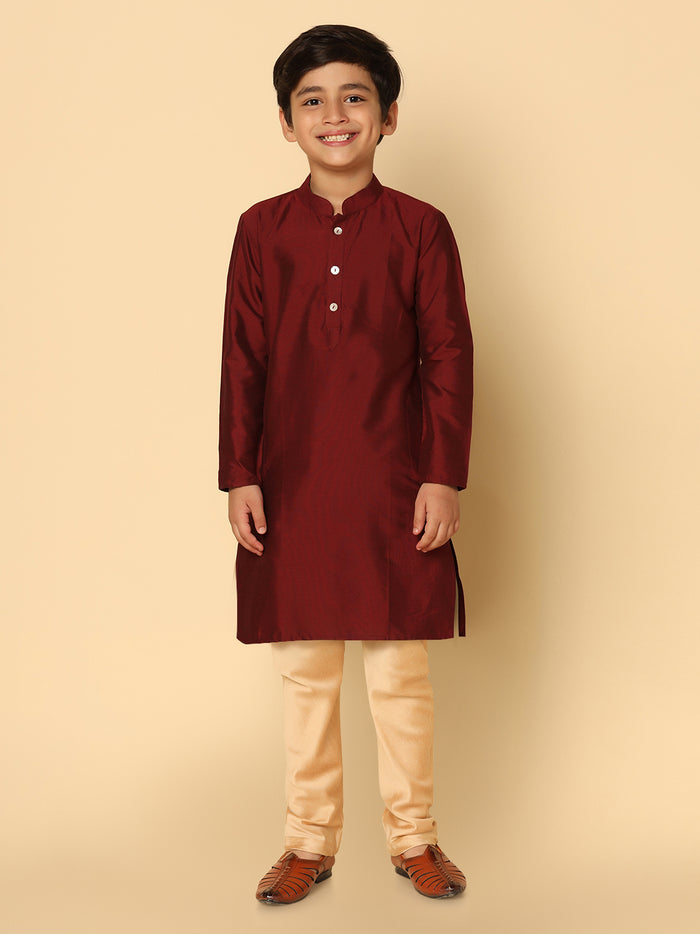 Boy's Maroon Kurta