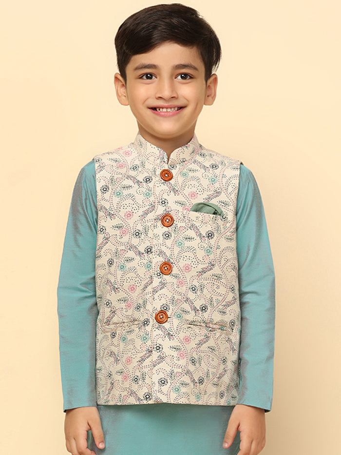 Boy's Multi Coloured Printed Jacket