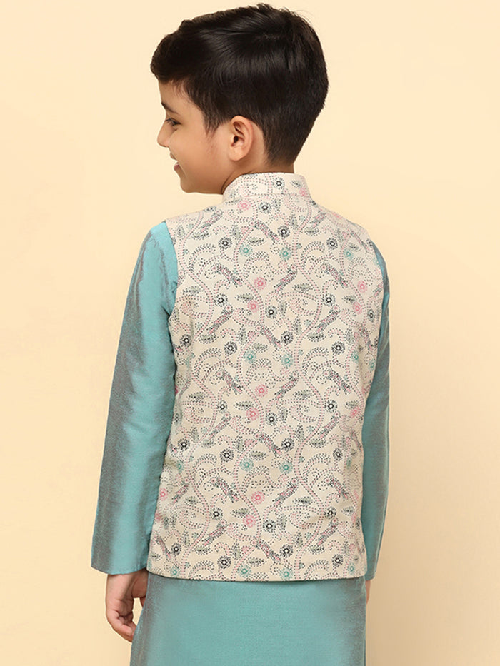 Boy's Multi Coloured Printed Jacket