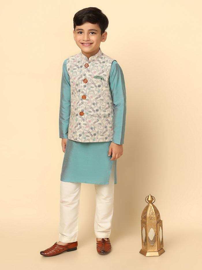 Boy's Multi Coloured Printed Jacket