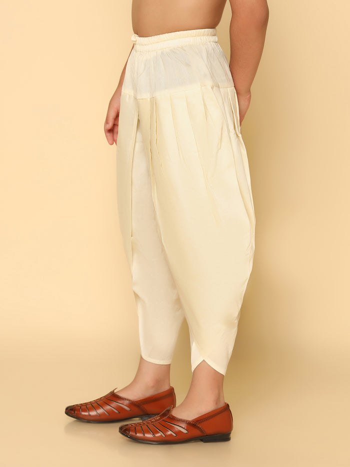 Boy's Off White Dhoti