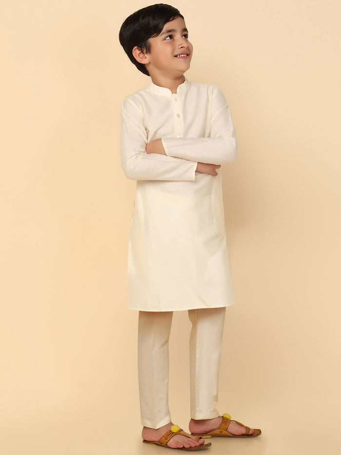Boy's Off White Kurta