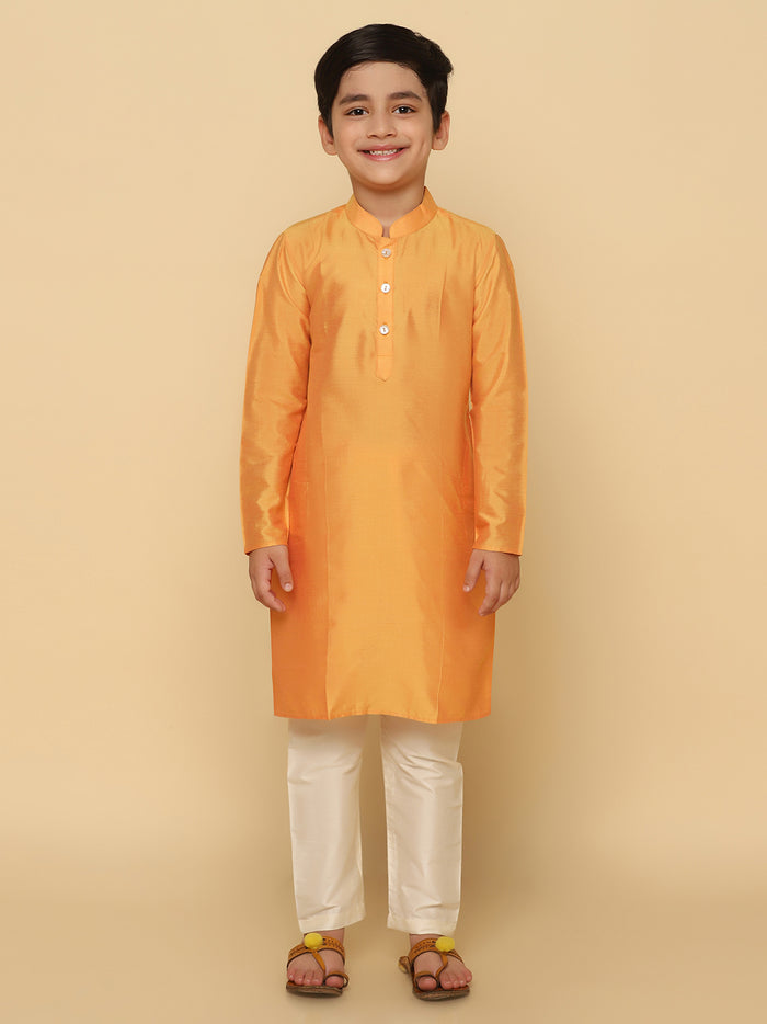 Boy's Orange Kurta