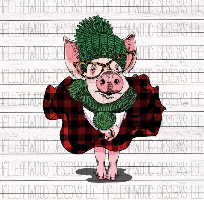 Buffalo Plaid Fancy Pig