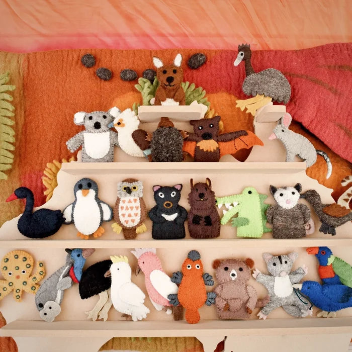 Bulk Felt Finger Puppet Set - Australian Animals 25 Set