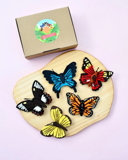 Butterflies Felt Finger Puppet Set