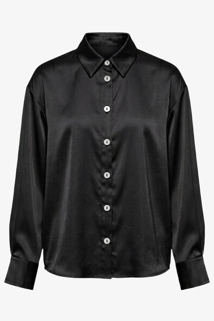 Button-Down Satin Shirt