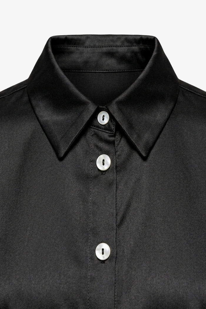 Button-Down Satin Shirt