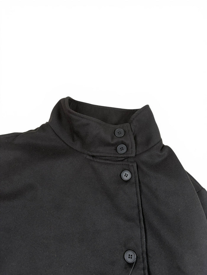 Button Mock Neck Cropped Top