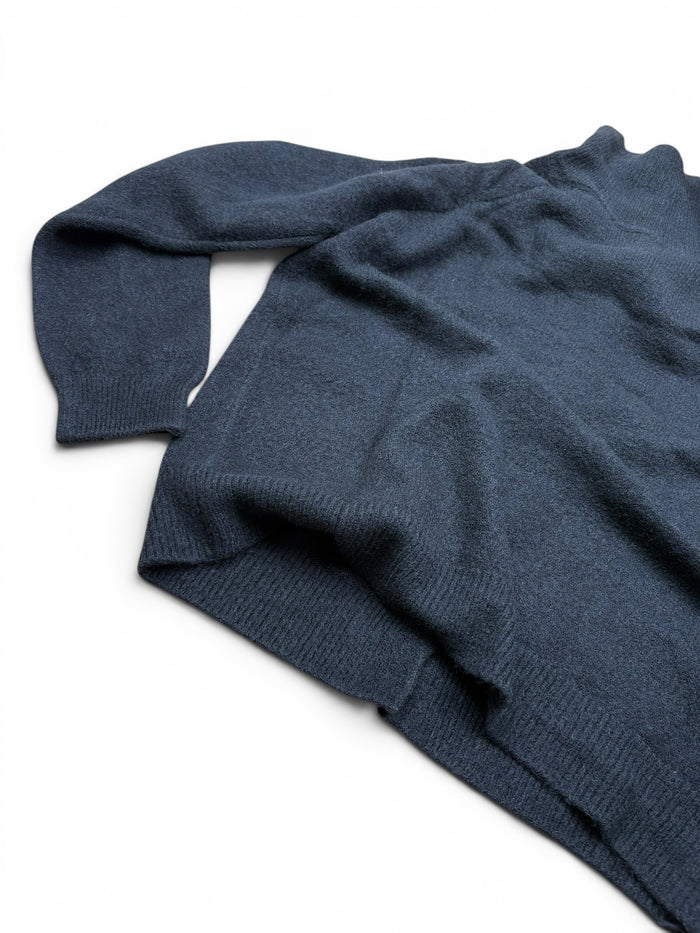 Button Up High Neck Knit Cardigan