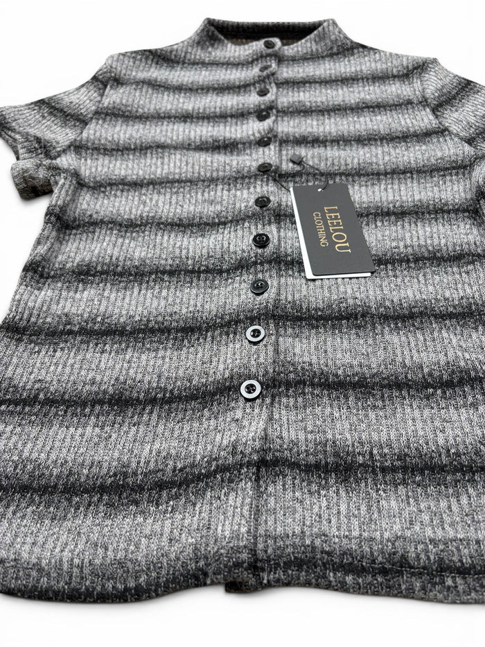 Button Up Ribbed Top