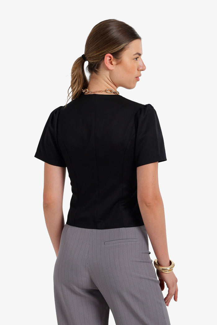Button-Up Tailored Top