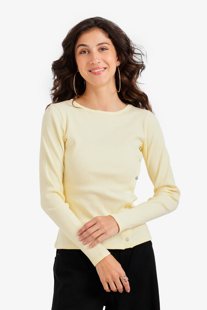 Buttoned Long Sleeves Top