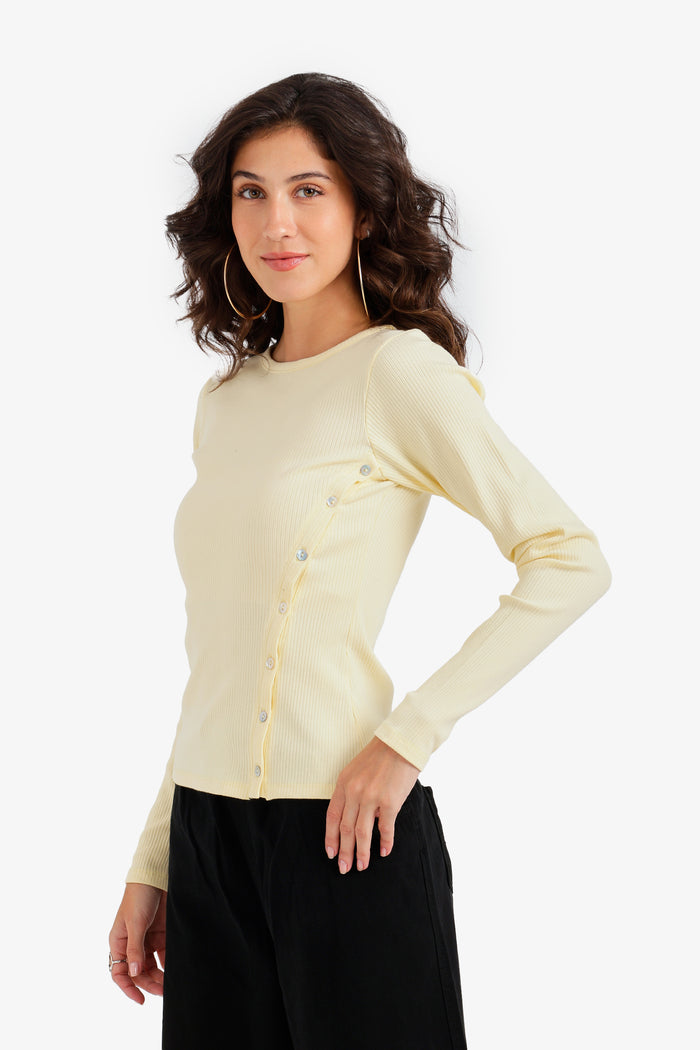 Buttoned Long Sleeves Top