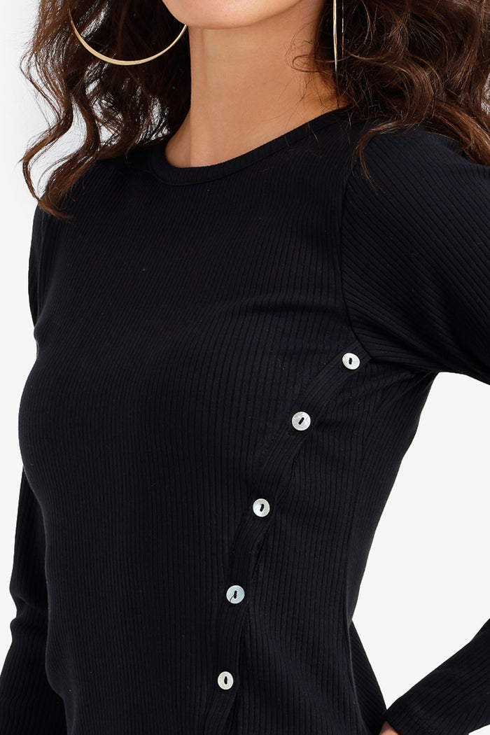 Buttoned Long Sleeves Top