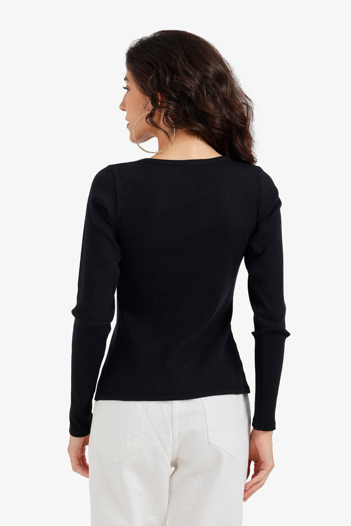Buttoned Long Sleeves Top