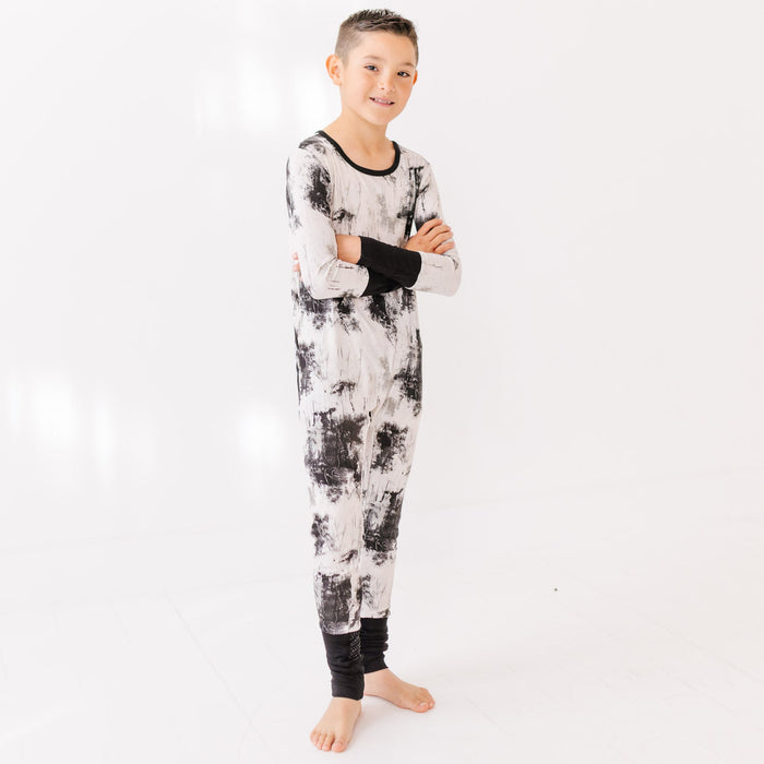 Caden & Crew Art for Autism Black Kid's Day to Night Romper