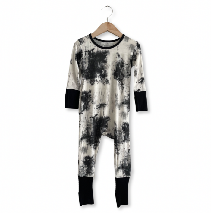 Caden & Crew Black Art At Your Leisure Essential Adult Romper