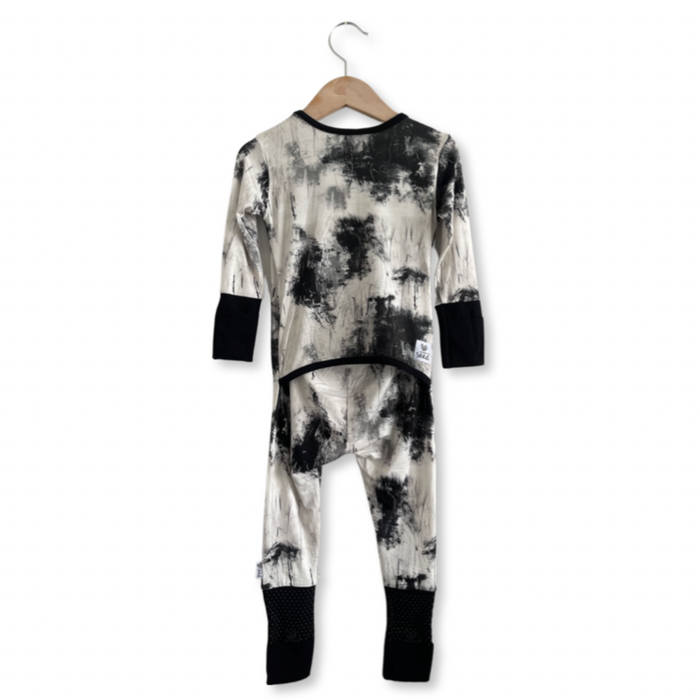 Caden & Crew Black Art At Your Leisure Essential Adult Romper