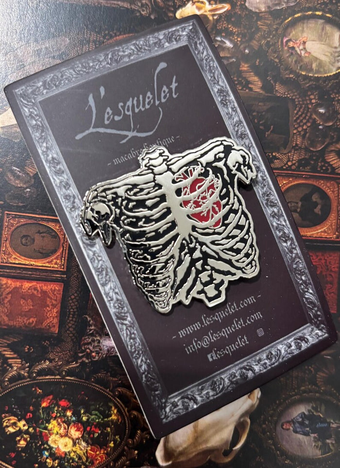 Caged Heart Enamel Pin