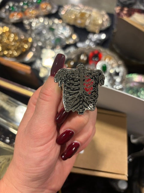 Caged Heart Enamel Pin