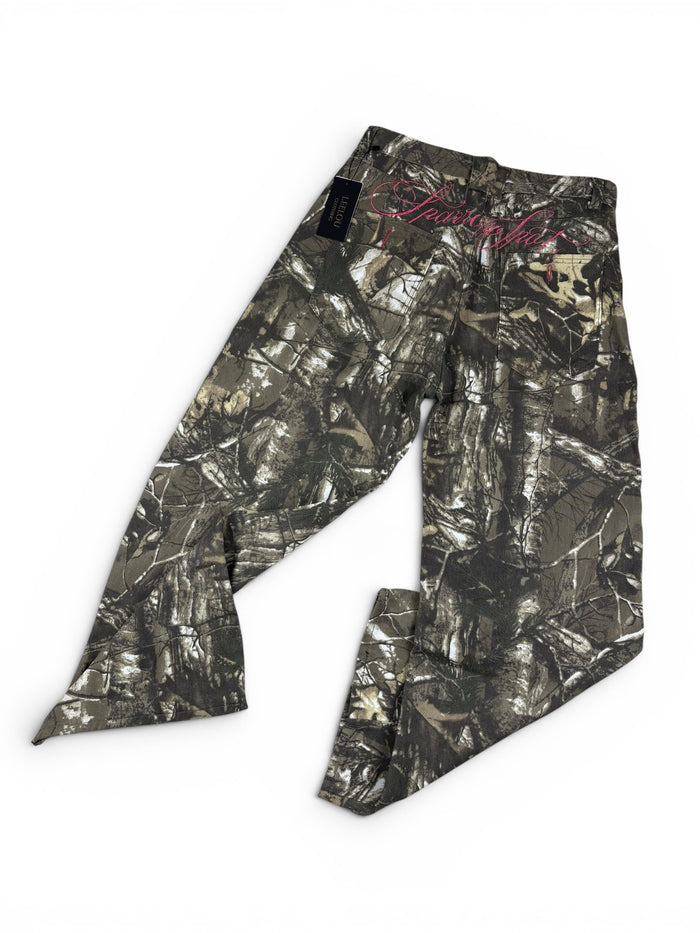 Camo Forest Embroidery Baggy Jeans