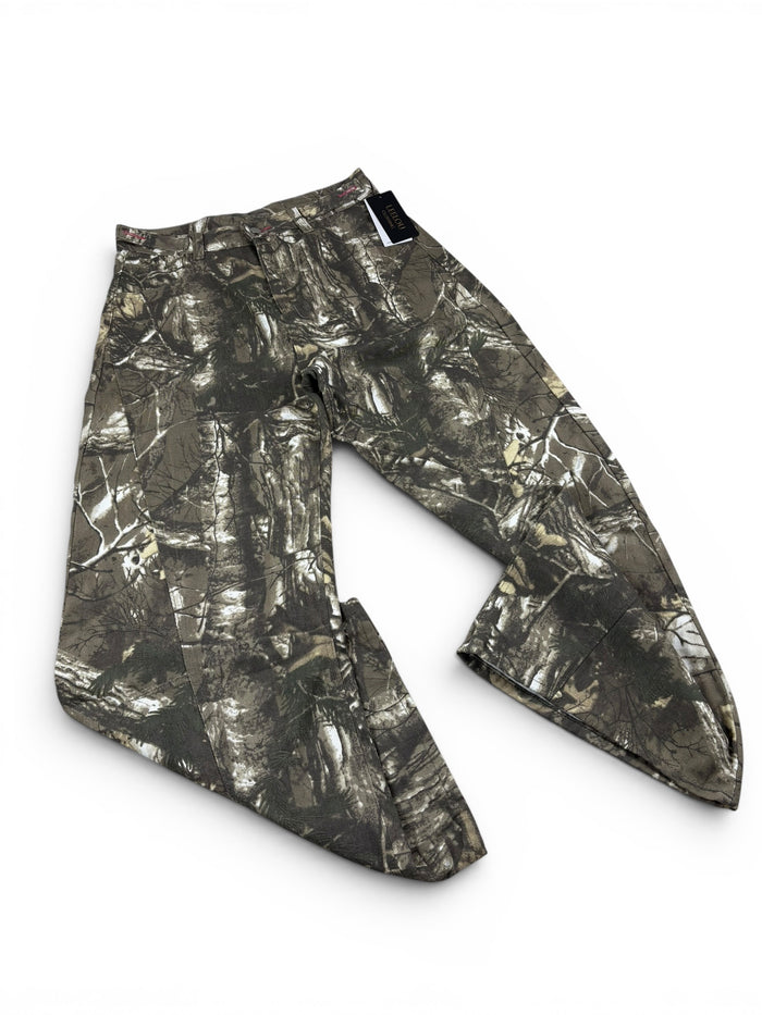 Camo Forest Embroidery Baggy Jeans