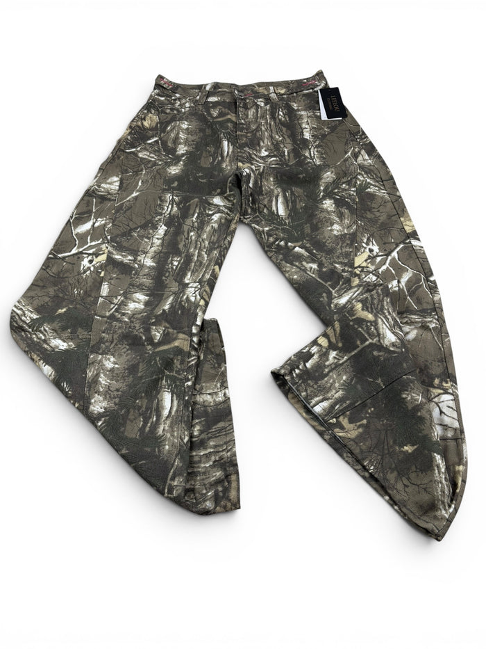 Camo Forest Embroidery Baggy Jeans