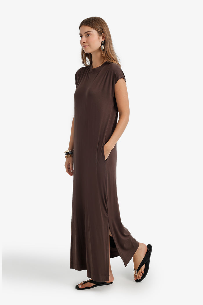 Cap-Sleeve Maxi Dress