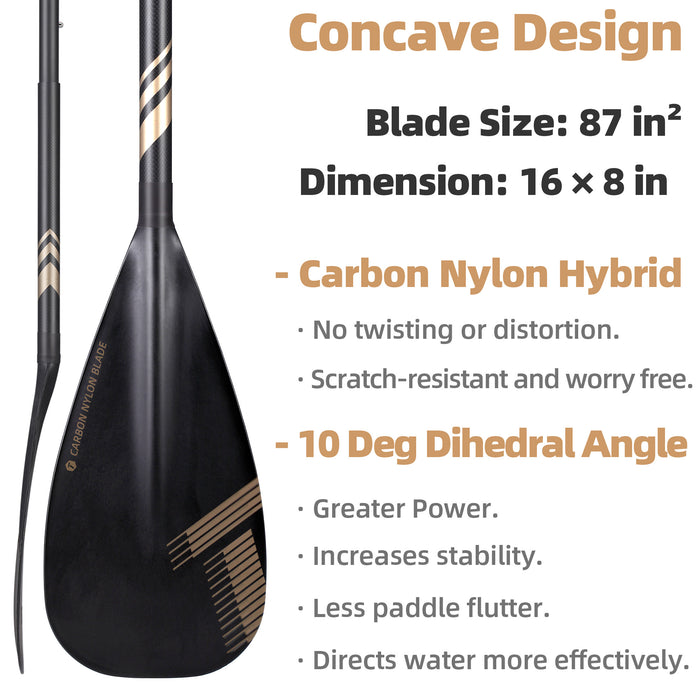 thurso surf sup carbon hybrid paddle blade