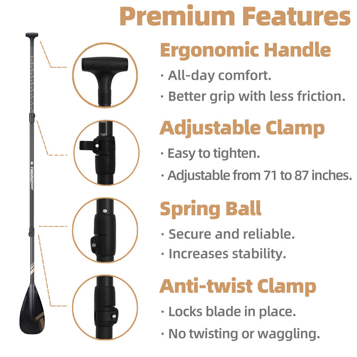thurso surf sup carbon hybrid paddle feature