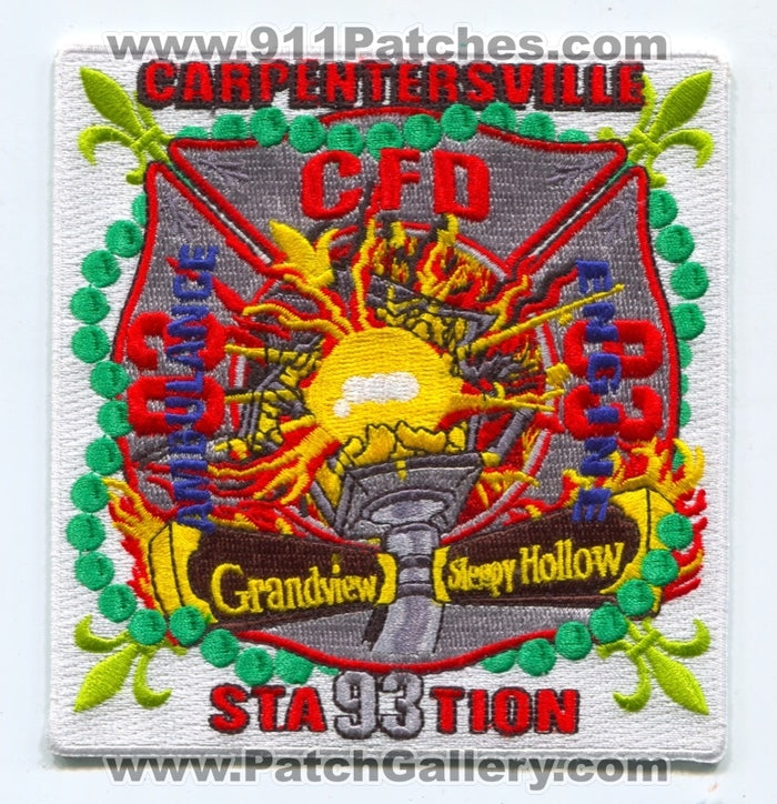 Carpentersville Fire Department Station 93 Patch Illinois IL