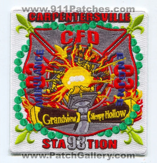 Carpentersville Fire Department Station 93 Patch Illinois IL