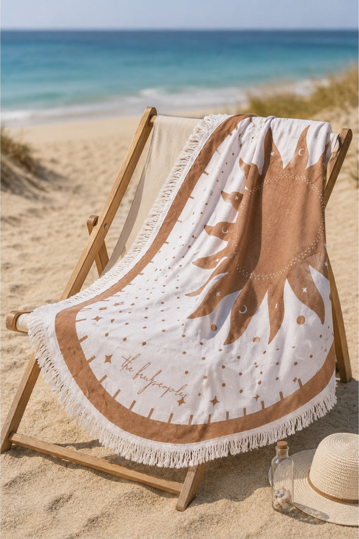 Celestial Round Beach Towel