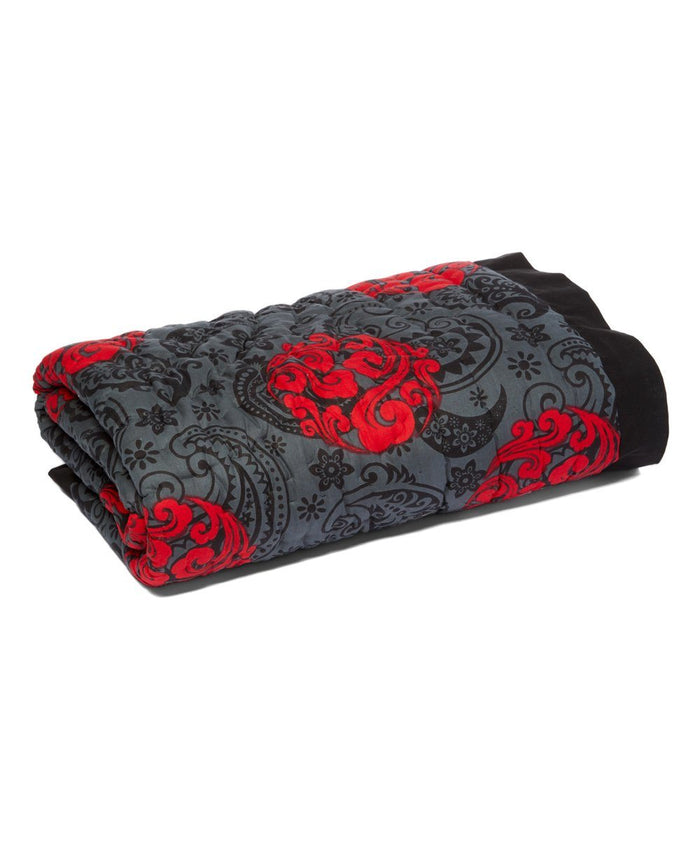 Charcoal-Trim & Scarlet Abstract Quilted Blanket Blanket Yo Baby Wholesale