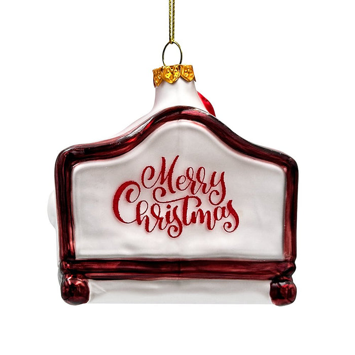 (Pre-Order) Charming Kids on the Couch Glass Christmas Ornament, Sentimental Holiday Tree Decor Glass Ornament OrnamentallyYou