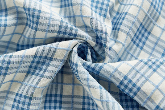 Checks Mandarin Collar Romper - Unisex Yo Baby India