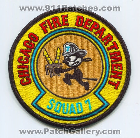 Chicago Fire Department Squad 7 Patch Illinois IL
