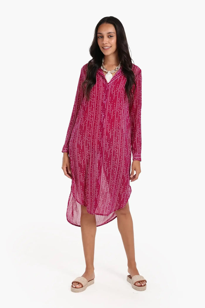 Chiffon Shirt Dress