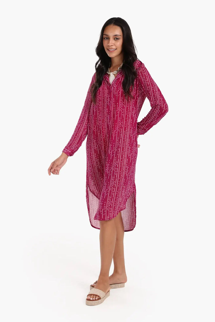 Chiffon Shirt Dress