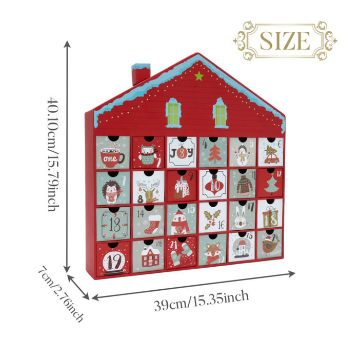 (Pre-Order) Christmas Advent Calendar House, 24 Drawer Countdown Calendar for Holiday Treats, Toys & Surprises Advent Calendar OrnamentallyYou