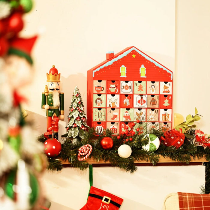 (Pre-Order) Christmas Advent Calendar House, 24 Drawer Countdown Calendar for Holiday Treats, Toys & Surprises Advent Calendar OrnamentallyYou