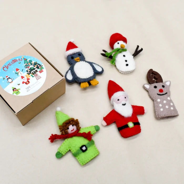 Christmas Friends Felt Finger Puppet Set