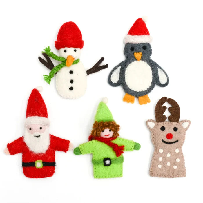Christmas Friends Felt Finger Puppet Set